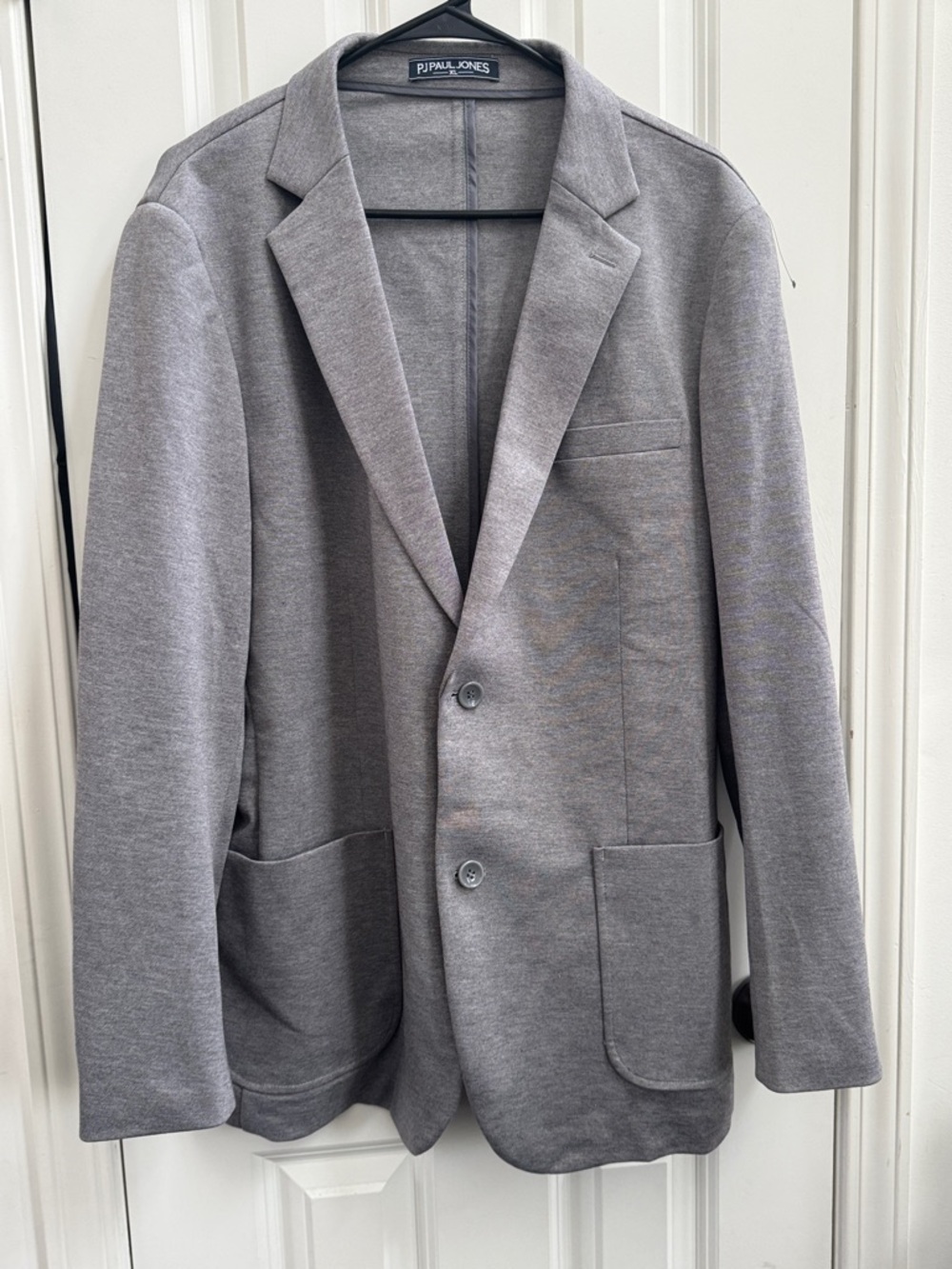 P.J. Paul Jones Men's Light Gray Knit Blazer
